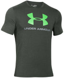 UNDER ARMOUR COMBAT GREY SPORTSTYLE LOGO SS SR T-SHIRT - 1257615_ua_2016_cc_sportstyle_bl_gr_front