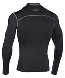 UNDER ARMOUR COLDGEAR ARMOUR MOCK LS SR SHIRT - 1265648_ua_2015_ls_com_black_front_01
