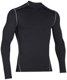 UNDER ARMOUR COLDGEAR ARMOUR MOCK LS SR SHIRT - 1265648_ua_2015_ls_com_black_front