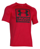UNDER ARMOUR TECH BOXED LOGO RED SS SR T-SHIRT - 1271720_ua_2016_tech_boxed_red_front