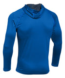 UNDER ARMOUR TECH POPOVER HENLEY BLUE SR LS SHIRT - 1274511_ua_2016_popover_hen_blue_front_01