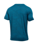 UNDER ARMOUR TECH JACQUARD SS SR T-SHIRT PEACOCK BLUE - 1285087_ua_2016_shirt_blue_front_01
