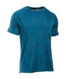 UNDER ARMOUR TECH JACQUARD SS SR T-SHIRT PEACOCK BLUE - 1285087_ua_2016_shirt_blue_front