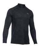 UNDER ARMOUR TECH JACQUARD 1/4 ZIP LS SR SHIRT BLACK - 1285095_ua_2016_ls_black_front