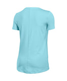 UNDER ARMOUR HEATGEAR ARMOUR SS CREW WOMEN'S T-SHIRT MAUI BLUE - 1285637_ua_2016_shirt_w_blue_front_01