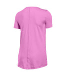 UNDER ARMOUR HEATGEAR ARMOUR SS CREW WOMEN'S T-SHIRT VIOLET - 1285637_ua_2016_shirt_w_pink_front_01