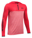 UNDER ARMOUR THREADBORNE BOYS 1/4 ZIP HOODY RED - 1289993-600_ua_2017_hoody_front