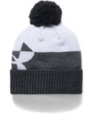 UNDER ARMOUR BOY'S POM BEANIE BLACK - 1300090-001_168953-1