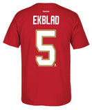 REEBOK FLORIDA PANTHERS EKBLAD #5 SR T-SHIRT - 3404a_ccm_2016_florida_ekblad_back