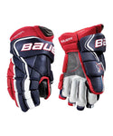 BAUER VAPOR 1X LITE SR HOCKEY GLOVES - Bauer-Vapor1X-Lite-Glvoes-Navy-Red-White