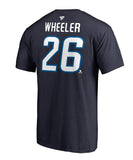 BLAKE WHEELER WINNIPEG JETS FANATICS MEN'S NAME AND NUMBER T SHIRT - Blake-Wheeler-Winnipeg-Jets-Name-Number-Shirt-Back