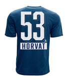 BO HORVAT VANCOUVER CANUCKS LEVELWEAR MEN'S  NAME & NUMBER T SHIRT - Bo-Horvat-Vancouver-Canucks-Levelwear-Mens-Icing-Name-and-Number-T-Shirt-Back-min