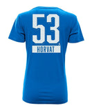 BO HORVAT VANCOUVER CANUCKS LEVELWEAR WOMEN'S  NAME & NUMBER T SHIRT - Bo-Horvat-Vancouver-Canucks-Levelwear-Womens-Icing-Name-and-Number-T-Shirt-Back-min