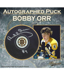 BOBBY ORR BOSTON BRUINS FRAMEWORTH AUTHENTIC SIGNED HOCKEY PUCK - Bobby-Orr-Boston-Bruins-Frameworth-Signed-Hockey-Puck-min