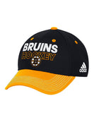 BOSTON BRUINS ADIDAS SR LOCKER ROOM STRUCTURED FLEX  HAT - Boston-Bruins-Adidas-Mens-Locker-Room-Structured-Flex-Hat-Front