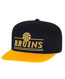BOSTON BRUINS CCM FLAT BRIM SNAPBACK HAT - Boston-Bruins-Adidas-Sr-Flat-Brim-Snap-Back-Hat-Front