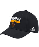 BOSTON BRUINS ADIDAS OFFICIAL 2018 NHL PLAYOFFS CAP - Boston-Bruins-Playoff-Hat-Front