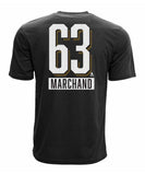 BRAD MARCHAND BOSTON BRUINS LEVELWEAR MEN'S  NAME & NUMBER T SHIRT - Brad-Marchand-Boston-Bruins-Levelwear-Mens-Icing-Name-and-Number-T-Shirt-Back-min