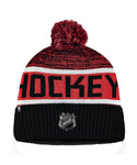 CHICAGO BLACKHAWKS FANATICS MEN'S RINKSIDE GOALIE CUFFED KNIT TOQUE - CHICAGO-BLACKHAWKS-FANATICS-MEN_S-RINKSIDE-GOALIE-CUFFED-KNIT-TOQUE-BACK