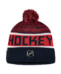 COLUMBUS BLUE JACKETS FANATICS MEN'S RINKSIDE GOALIE CUFFED KNIT TOQUE - COLUMBUS-BLUE-JACKETS-FANATICS-MEN_S-RINKSIDE-GOALIE-CUFFED-KNIT-TOQUE-BACK