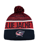 COLUMBUS BLUE JACKETS FANATICS MEN'S RINKSIDE GOALIE CUFFED KNIT TOQUE - COLUMBUS-BLUE-JACKETS-FANATICS-MEN_S-RINKSIDE-GOALIE-CUFFED-KNIT-TOQUE-front