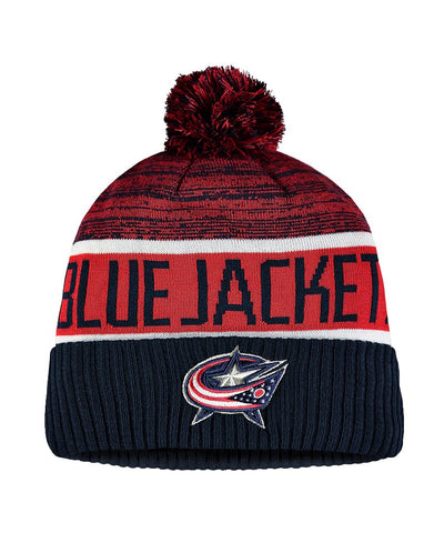 COLUMBUS BLUE JACKETS FANATICS MEN'S RINKSIDE GOALIE CUFFED KNIT TOQUE - COLUMBUS-BLUE-JACKETS-FANATICS-MEN_S-RINKSIDE-GOALIE-CUFFED-KNIT-TOQUE-front