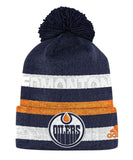EDMONTON OILERS ADIDAS MEN'S CUFFED BEANIE TOQUE - CX3136-1