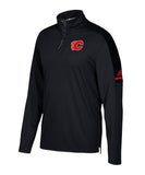 CALGARY FLAMES ADIDAS MEN'S AUTHENTIC PRO 1/4 ZIP - Calgary-Flames-Adidas-Authentic-Pro-1-4-Zip-Front