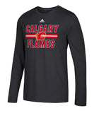 CALGARY FLAMES ADIDAS MEN'S FACE WASH LONG SLEEVE SHIRT - Calgary-Flames-Adidas-Face-Wash-Long-Sleeve-Shirt-Front