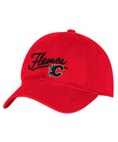 CALGARY FLAMES ADIDAS WOMEN'S ADJUSTABLE SLOUCH HAT - Calgary-Flames-Adidas-Mens-Adjustable-Slouch-Hat-Front
