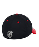 CALGARY FLAMES ADIDAS SR LOCKER ROOM STRUCTURED FLEX HAT - Calgary-Flames-Adidas-Mens-Locker-Room-Structured-Flex-Hat-Back