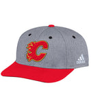 CALGARY FLAMES ADIDAS TWO TONE STRUCTURED ADJUSTABLE HAT - Calgary-Flames-Adidas-Two-Toned-Structured-Adjustable-Hat-Front