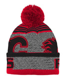 CALGARY FLAMES KID'S ALLOVER JACQUARD CUFF POM BEANIE - Calgary-Flames-Kids-All-Over-Cuff-Pom-Beanie-Back-min