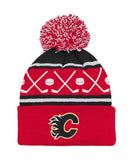 CALGARY FLAMES TODDLER HOCKEY KNIT POM TOQUE - Calgary-Flames-Kids-Hockey-Knit-Pom-Toque
