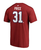 CAREY PRICE MONTREAL CANADIENS FANATICS MEN'S NAME AND NUMBER T SHIRT - Carey-Price-Montreal-canadiens-Name-Number-Shirt-Back
