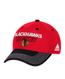 CHICAGO BLACKHAWKS ADIDAS SR LOCKER ROOM STRUCTURED FLEX HAT - Chicago-Blackhawks-Adidas-Mens-Locker-Room-Structured-Flex-Hat-Front