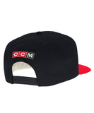 CHICAGO BLACKHAWKS CCM FLAT BRIM SNAPBACK HAT - Chicago-Blackhawks-Adidas-Sr-Flat-Brim-Snap-Back-Hat-Back
