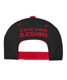 CHICAGO BLACKHAWKS KID'S STRUCTURED SNAPBACK HAT - Chicago-Blackhawks-Kids-Structured-Snapback-Hat-Back