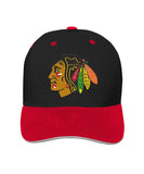 CHICAGO BLACKHAWKS KID'S STRUCTURED SNAPBACK HAT - Chicago-Blackhawks-Kids-Structured-Snapback-Hat-Front
