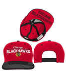CHICAGO BLACKHAWKS RETRO FLATBRIM JR SNAPBACK HAT - Chicago-Blackhawks-Retro-Flatbrim-Snapback-Hat-All-min