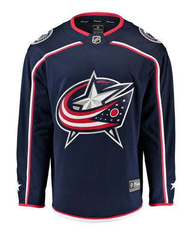 FANATICS COLUMBUS BLUE JACKETS MENS HOME BREAKAWAY JERSEY - Columbus-Blue-Jackets-Fanatics-Home-Jersey-Front