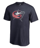 COLUMBUS BLUE JACKETS FANATICS MEN'S PRIMARY LOGO T SHIRT - Columbus-Blue-Jackets-Fanatics-Mens-Primary-Logo-T-Shirt-Front-min
