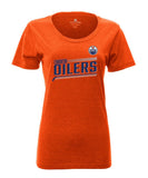 CONNOR MCDAVID EDMONTON OILERS LEVELWEAR WOMEN'S  NAME & NUMBER T SHIRT - Connor-McDavid-Edmonton-Oilers-Levelwear-Womens-Icing-Name-and-Number-T-Shirt-Front-min