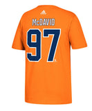 CONNOR MCDAVID EDMONTON OILERS ADIDAS MEN'S AUTHENTIC JERSEY T SHIRT - Connor-Mcdavid-Edmonton-Oilers-Adidas-Silver-Jersey-Tee-Back