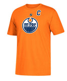 CONNOR MCDAVID EDMONTON OILERS ADIDAS MEN'S AUTHENTIC JERSEY T SHIRT - Connor-Mcdavid-Edmonton-Oilers-Adidas-Silver-Jersey-Tee-Front
