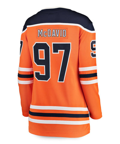 CONNOR MCDAVID EDMONTON OILERS FANATICS WOMEN'S BREAKAWAY JERSEY - Connor-Mcdavid-Edmonton-Oilers-Fanatics-Home-Jersey-Back