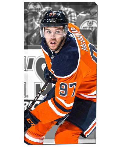 FRAMEWORTH CONNOR MCDAVID EDMONTON OILERS CANVAS PRINT - 14X28 - Connor-Mcdavid-Edmonton-Oilers-Frameworth-Canvas-Print-14X28