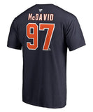 CONNOR MCDAVID EDMONTON OILERS FANATICS MEN'S NAME AND NUMBER T SHIRT - Connor-Mcdavid-Edmotnon-oilers-Fanatics-Name-Number-Shirt-Back