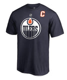 CONNOR MCDAVID EDMONTON OILERS FANATICS MEN'S NAME AND NUMBER T SHIRT - Connor-Mcdavid-Edmotnon-oilers-Fanatics-Name-Number-Shirt-Front
