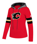 CALGARY FLAMES ADIDAS WOMEN'S PLATINUM CREWDIE HOODIE - DX5884